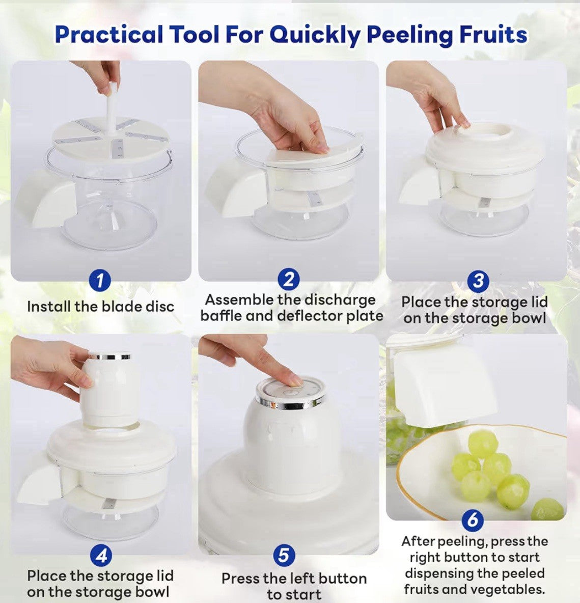 Automatic Grape Peeler Machine, Electric Garlic & Cherry Tomato Skin Remover