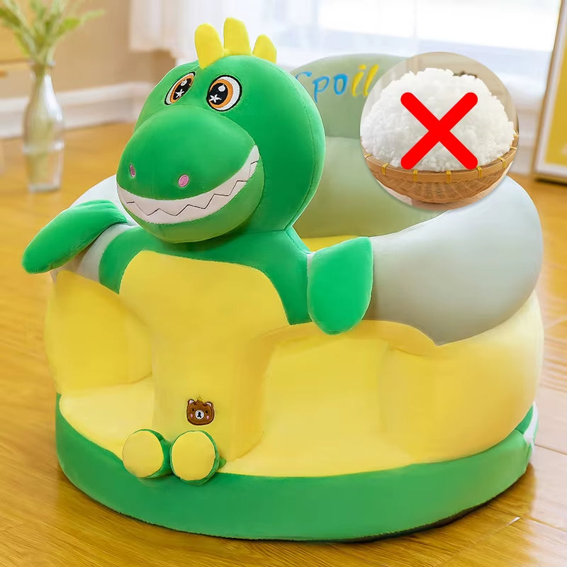 Cute Baby Sofa Support Seat Cover Plush Chair Learningto Sit Feeding Chair Comfortable Toddler Nest Puff Washable without Filler