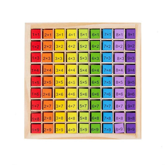 Montessori Children Educational Toys Wooden Multiplication Board Game for Multiplication Table Math Arithmetic Teaching Aids
