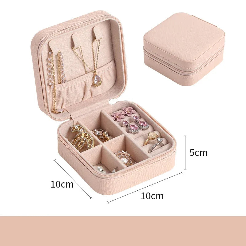 Mini Portable Jewelry Box – Elegant Travel Organizer 💍✨