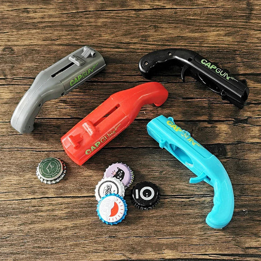 Bottle Cap Gun & Opener – Fun Party Gadget 🎉🔫