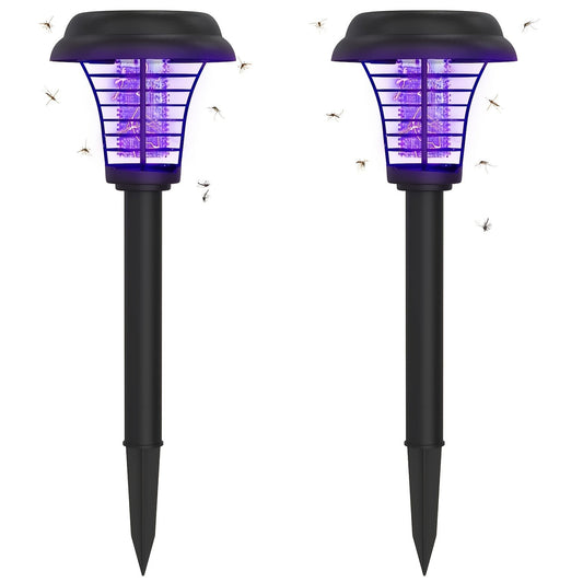 Solar Powered Electric Mosquito Killer Lamp LED Trap Lamp Fly Bug Insect Zapper