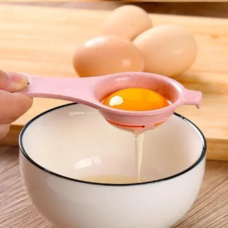 1PC/4PCS Wheat Straw Egg White Separator Egg Yolk Separator Egg Filter Kitchen Baked Egg Yolk Egg White Filter Kitchen Gadgets