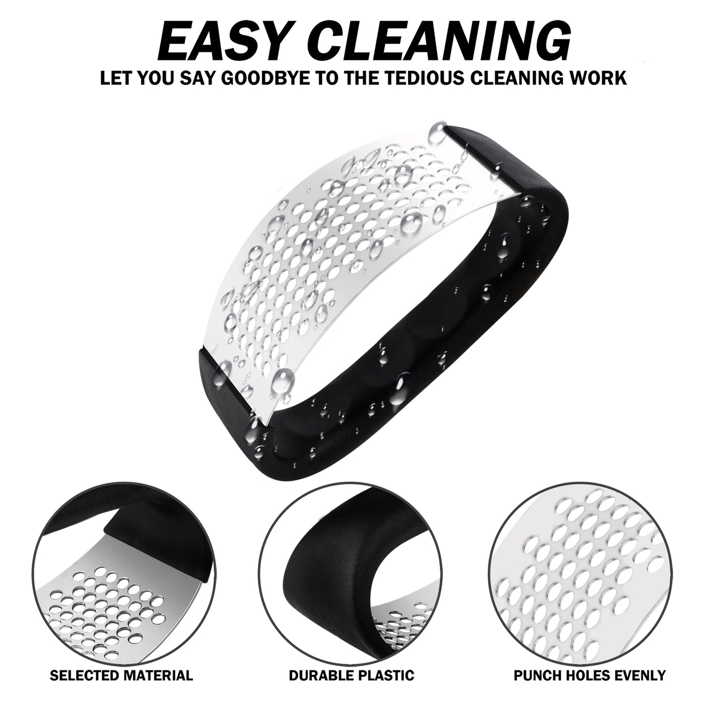 Stainless Steel Garlic Press Rocker Heavy Duty Garlic Crusher Dishwasher Safe