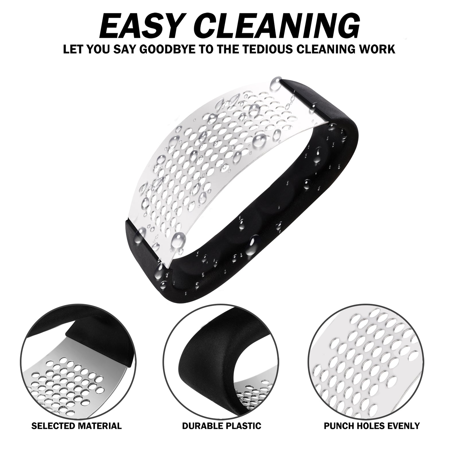 Stainless Steel Garlic Press Rocker Heavy Duty Garlic Crusher Dishwasher Safe
