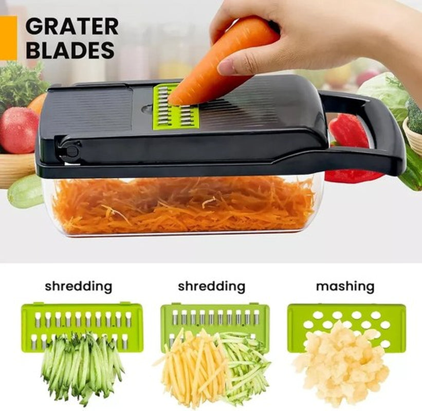 15-In-1 Fruit Vegetable Food Cutter Onion Dicer Vegetable Chopper Kitchen Slicer