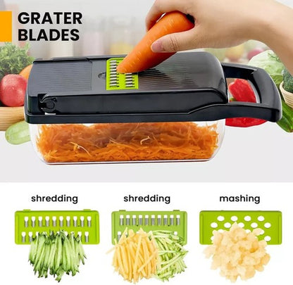 15-In-1 Fruit Vegetable Food Cutter Onion Dicer Vegetable Chopper Kitchen Slicer