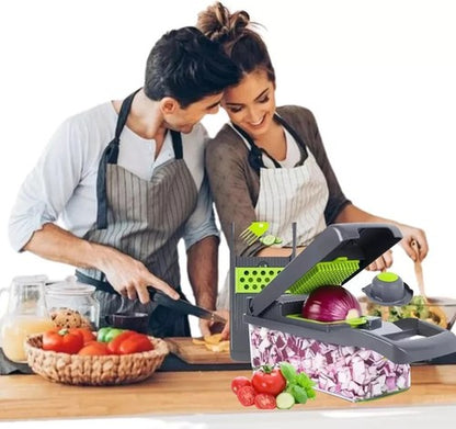 15-In-1 Fruit Vegetable Food Cutter Onion Dicer Vegetable Chopper Kitchen Slicer