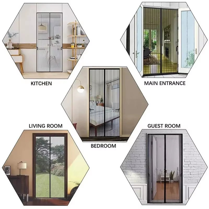 Window Mosquito Curtain, Gauze Window Screen, Automatic Door Lock, Home Ventilation Curtain, Magnetic Mesh Cover