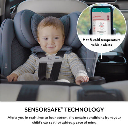 Revolve360 Extend All-In-One Rotating Car Seat with Green & Gentle Fabric, Flint