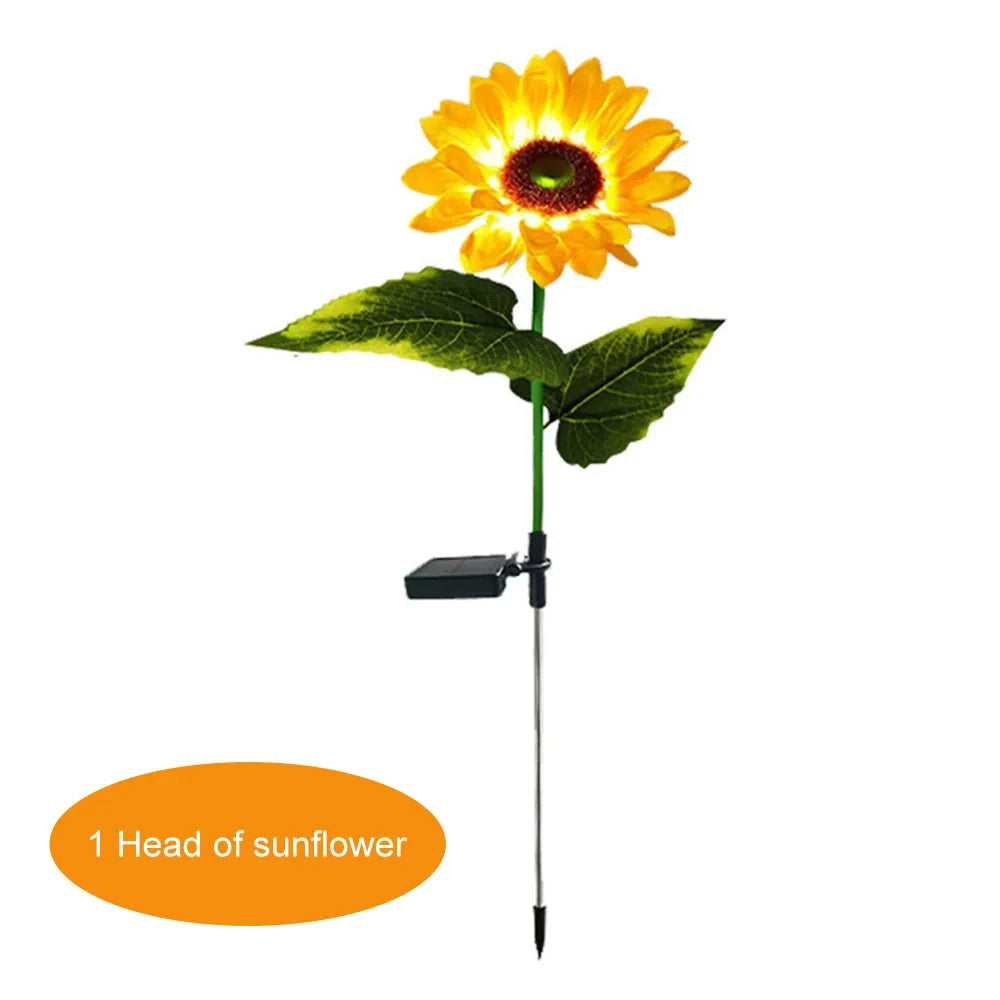 LED Solar Sunflowers Flower Light Home Decorative Flower Lights Garden Decoration Lawn Lamp Waterproof Landscape Flower Light