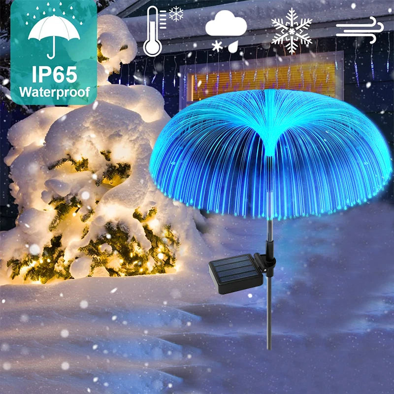 Solar LED Jellyfish Garden Lights Outdoor Waterproof Patio Flowers Decor Pathway Light for Christmas Party Yard Lawn Lamp