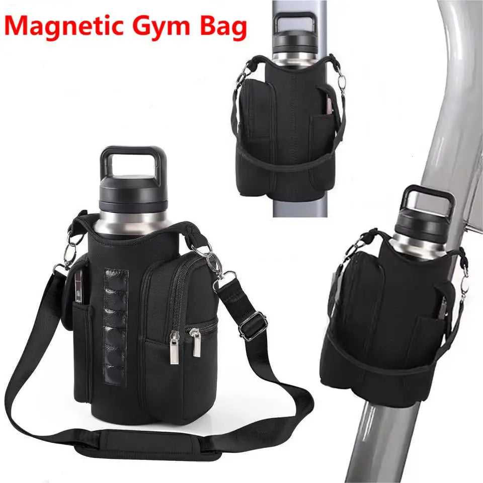 2025 Magnetic Water Bottle Pouch Crossbody Bag Gym-Specific Water Cup Holder Water Bottle Carrier Bag for Outdoor Fitness Sports