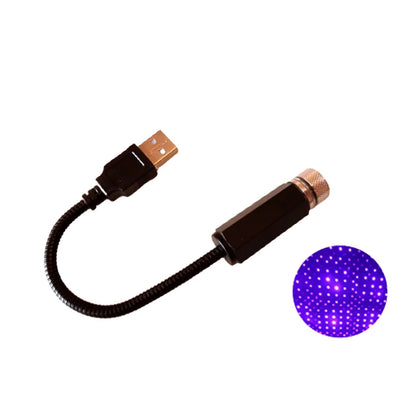 Romantic LED Car Roof Star Night Light Projector Atmosphere Galaxy Lamp USB Decorative Lamp Adjustable Auto Interior Decor Light