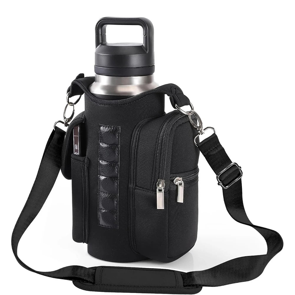 2025 Magnetic Water Bottle Pouch Crossbody Bag Gym-Specific Water Cup Holder Water Bottle Carrier Bag for Outdoor Fitness Sports