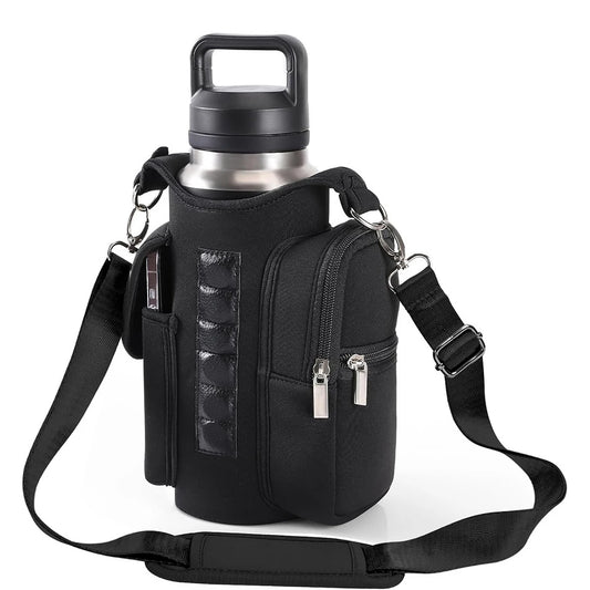 2025 Magnetic Water Bottle Pouch Crossbody Bag Gym-Specific Water Cup Holder Water Bottle Carrier Bag for Outdoor Fitness Sports
