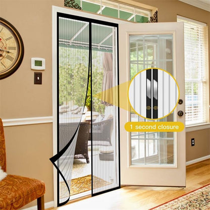 Magnetic Screen Door - the Original Self-Closing, Pet Friendly Walk through Door Screen Magnetic Closure (35 X 82 Inch) - Retractable Screen Door Mesh Keeps Bugs Out - Magnet Screen Door