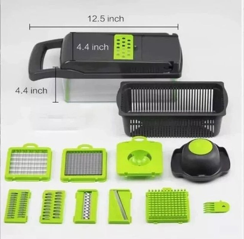 15-In-1 Fruit Vegetable Food Cutter Onion Dicer Vegetable Chopper Kitchen Slicer