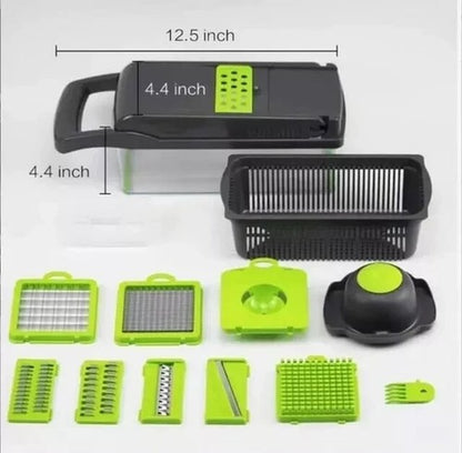 15-In-1 Fruit Vegetable Food Cutter Onion Dicer Vegetable Chopper Kitchen Slicer