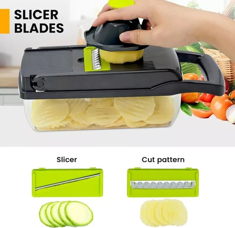 15-In-1 Fruit Vegetable Food Cutter Onion Dicer Vegetable Chopper Kitchen Slicer