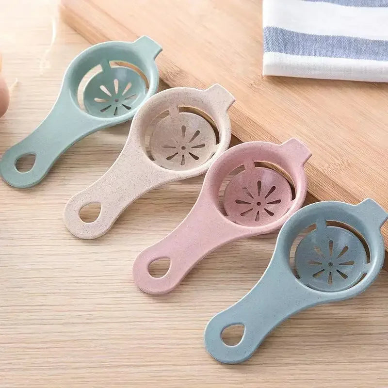 1PC/4PCS Wheat Straw Egg White Separator Egg Yolk Separator Egg Filter Kitchen Baked Egg Yolk Egg White Filter Kitchen Gadgets