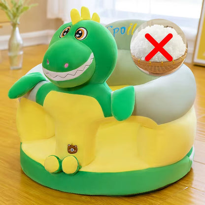 Cute Baby Sofa Support Seat Cover Plush Chair Learningto Sit Feeding Chair Comfortable Toddler Nest Puff Washable without Filler