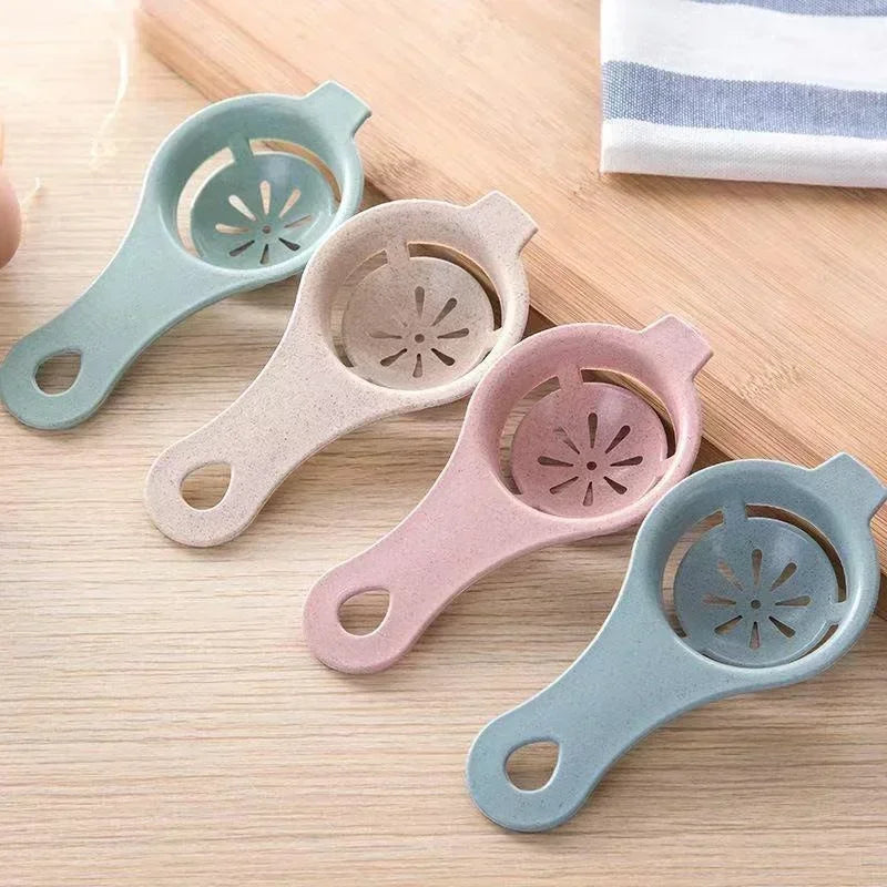 1PC/4PCS Wheat Straw Egg White Separator Egg Yolk Separator Egg Filter Kitchen Baked Egg Yolk Egg White Filter Kitchen Gadgets