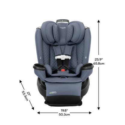 Revolve360 Extend All-In-One Rotating Car Seat with Green & Gentle Fabric, Flint