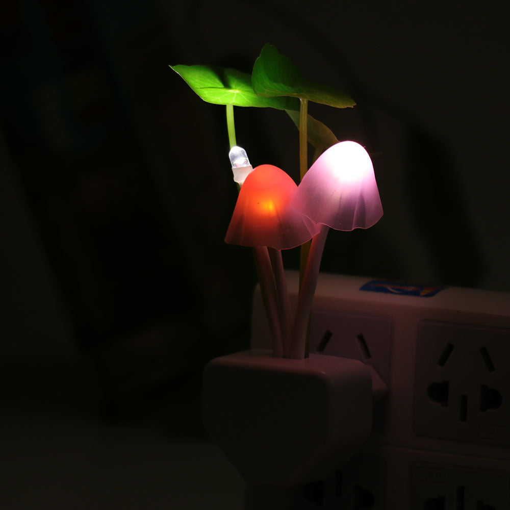 Color LED Mushroom Light, 3 Colors, with Sensor, Novelty, 220V