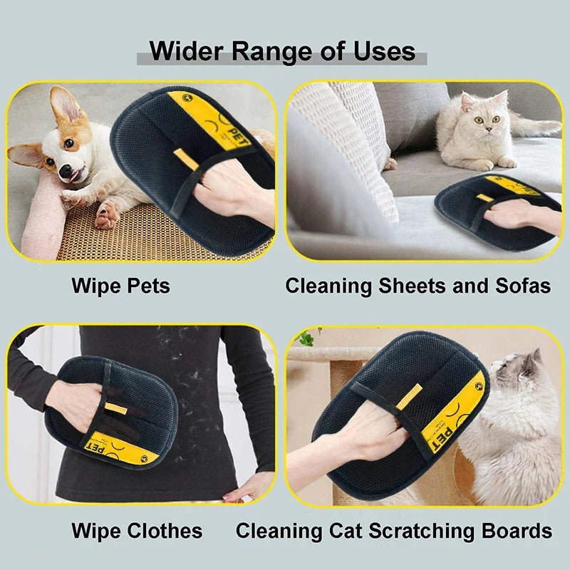 Reusable Pet Hair Remover Glove – Static Cleaning Powe