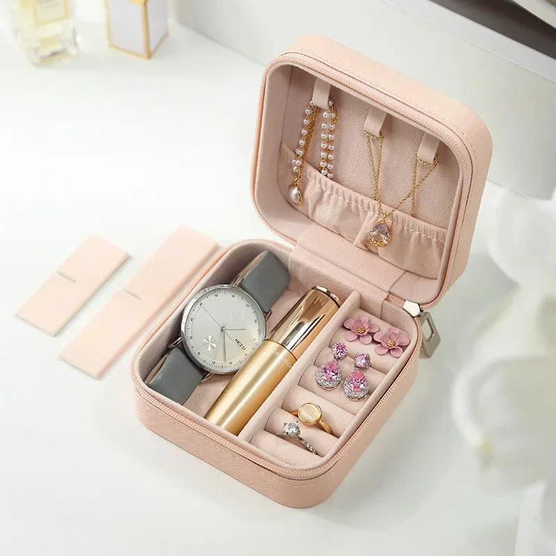 Mini Portable Jewelry Box – Elegant Travel Organizer 💍✨