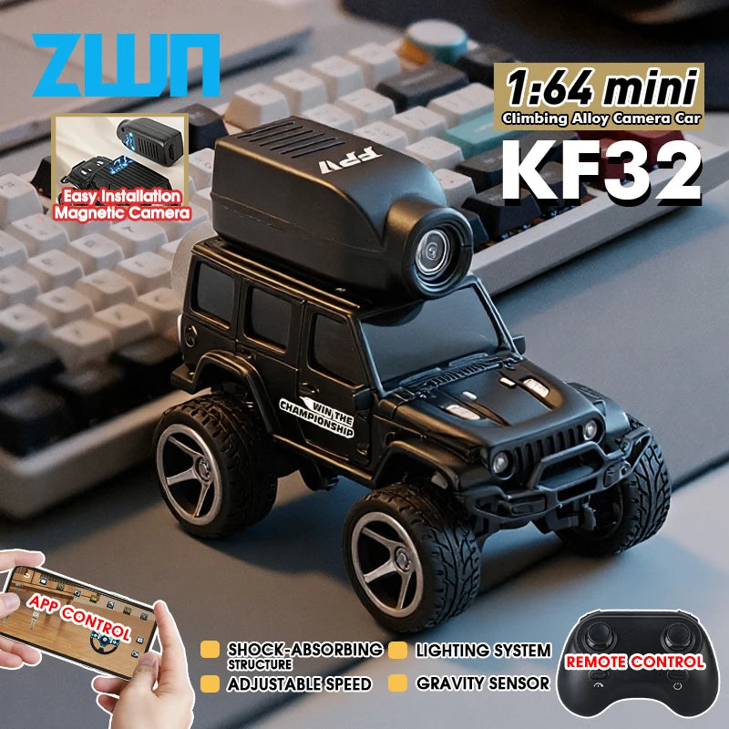 ZWN KF32 Mini RC Climbing Car with HD Camera & LED Lights 🚙📷