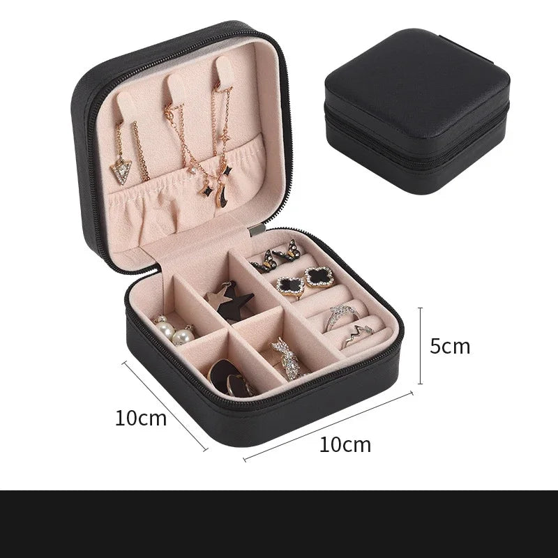 Mini Portable Jewelry Box – Elegant Travel Organizer 💍✨