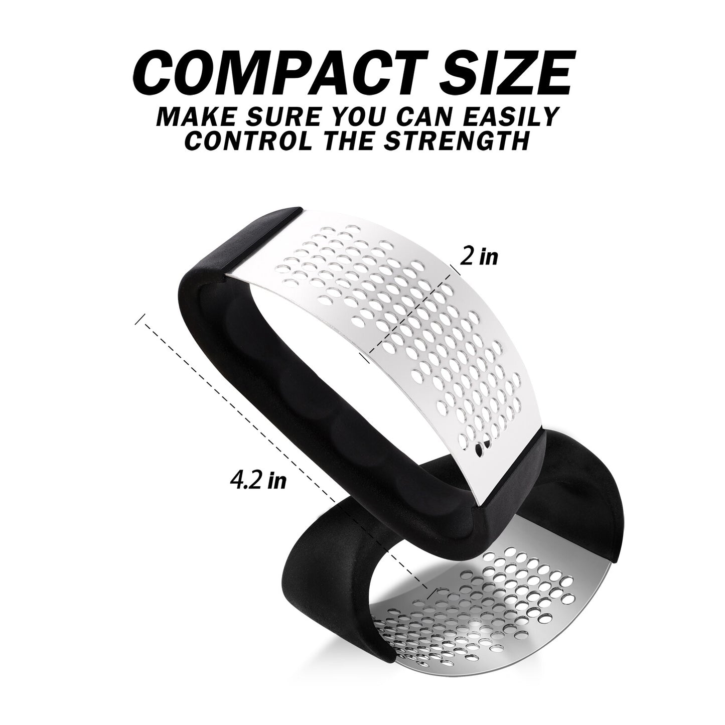 Stainless Steel Garlic Press Rocker Heavy Duty Garlic Crusher Dishwasher Safe