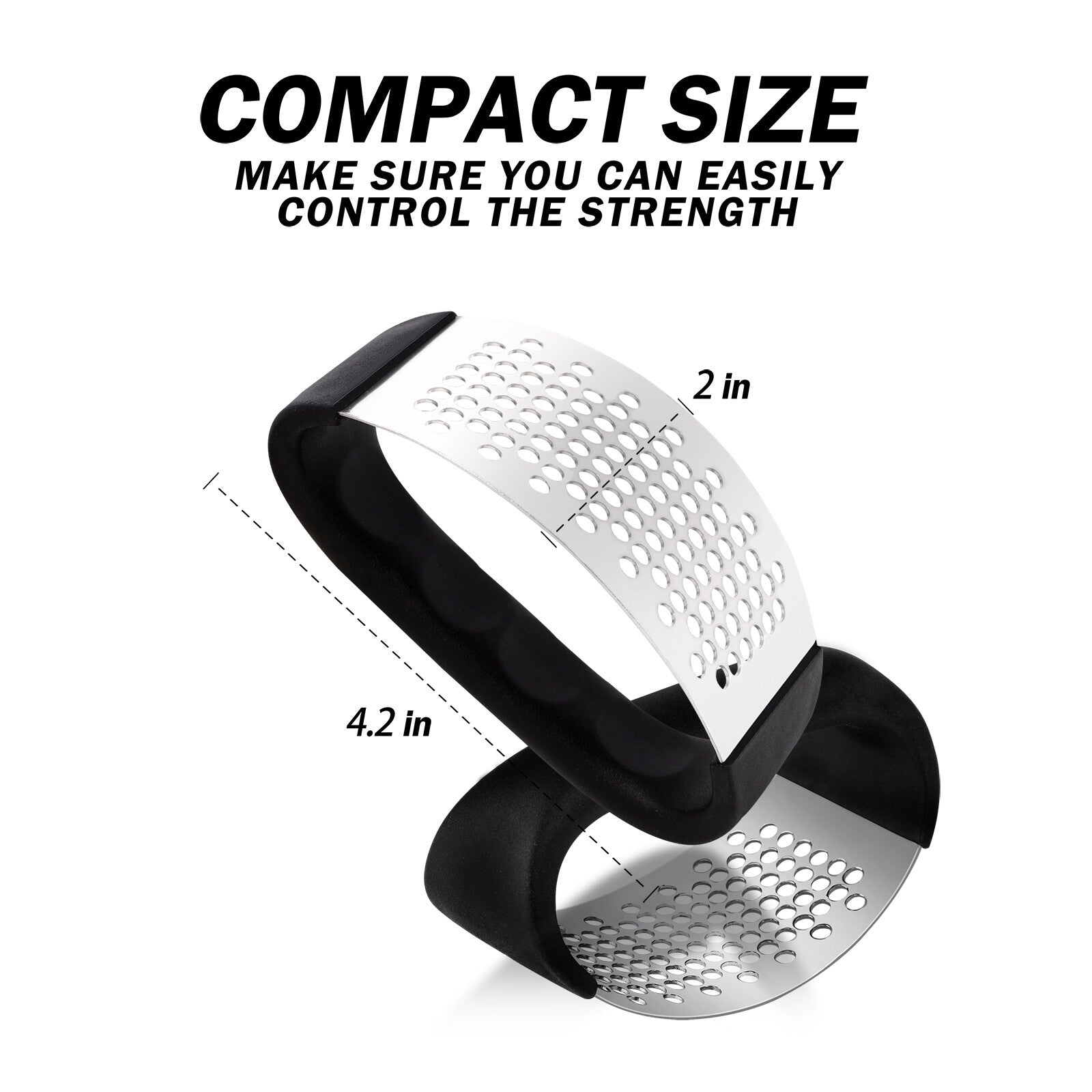 Stainless Steel Garlic Press Rocker Heavy Duty Garlic Crusher Dishwasher Safe