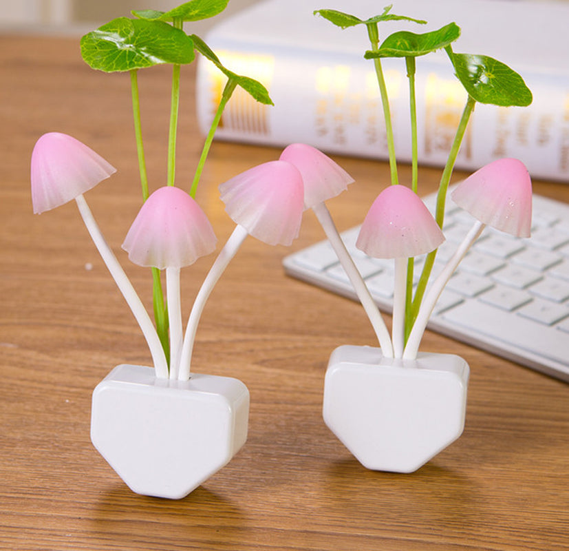 Color LED Mushroom Light, 3 Colors, with Sensor, Novelty, 220V