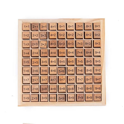 Montessori Children Educational Toys Wooden Multiplication Board Game for Multiplication Table Math Arithmetic Teaching Aids