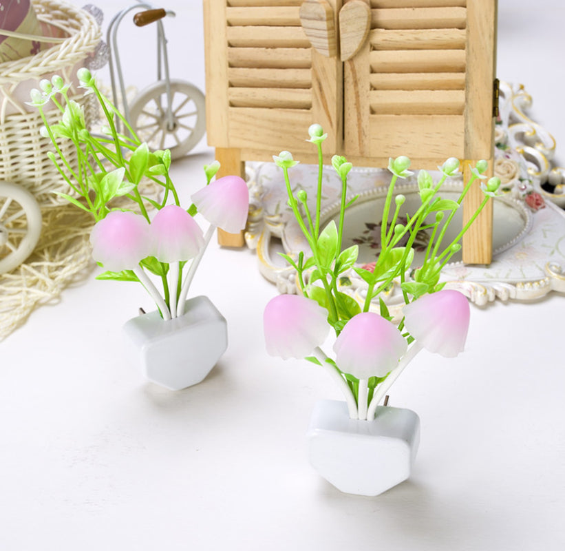 Color LED Mushroom Light, 3 Colors, with Sensor, Novelty, 220V