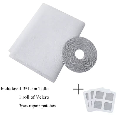 Mosquito Nets for Windows Fly Screen Window Magnetic Fly Screen for Windows Self-Adhesive Tape for Windows Keeps Beetles/Flies