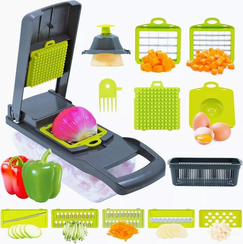 15-In-1 Fruit Vegetable Food Cutter Onion Dicer Vegetable Chopper Kitchen Slicer