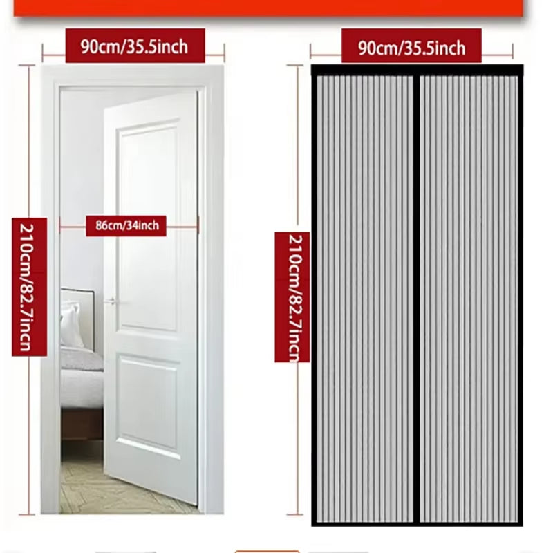 Window Mosquito Curtain, Gauze Window Screen, Automatic Door Lock, Home Ventilation Curtain, Magnetic Mesh Cover