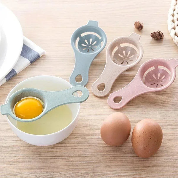 1PC/4PCS Wheat Straw Egg White Separator Egg Yolk Separator Egg Filter Kitchen Baked Egg Yolk Egg White Filter Kitchen Gadgets