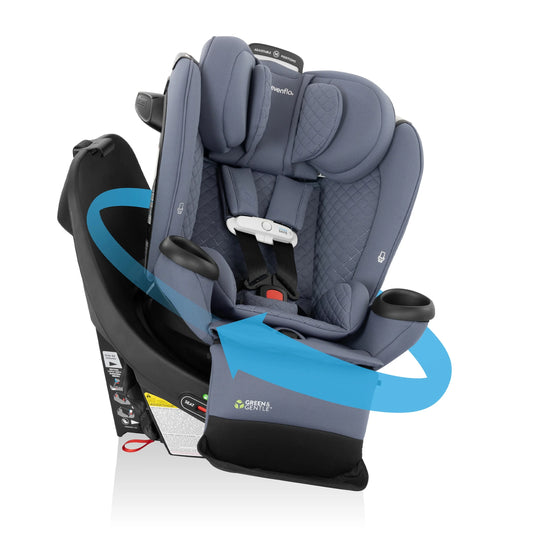 Revolve360 Extend All-In-One Rotating Car Seat with Green & Gentle Fabric, Flint
