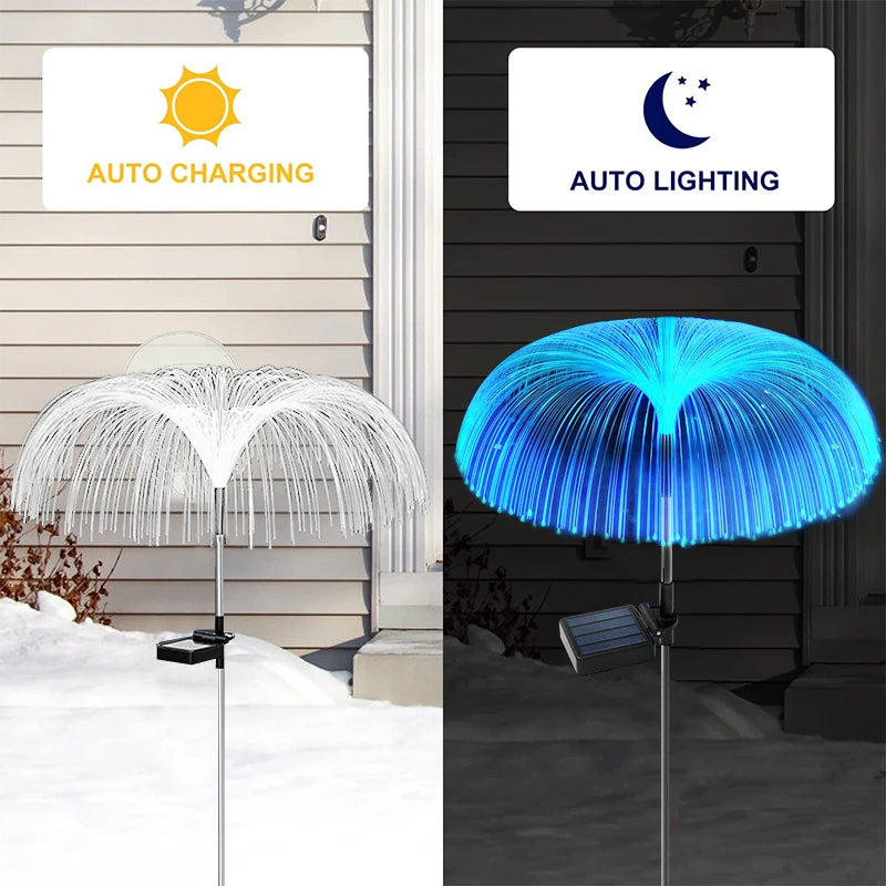 Solar LED Jellyfish Garden Lights Outdoor Waterproof Patio Flowers Decor Pathway Light for Christmas Party Yard Lawn Lamp