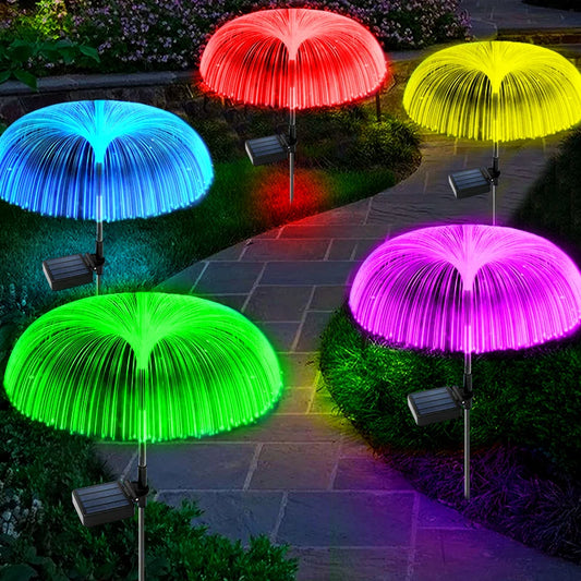 Solar LED Jellyfish Garden Lights Outdoor Waterproof Patio Flowers Decor Pathway Light for Christmas Party Yard Lawn Lamp