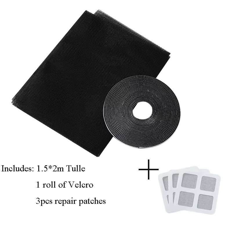 Mosquito Nets for Windows Fly Screen Window Magnetic Fly Screen for Windows Self-Adhesive Tape for Windows Keeps Beetles/Flies