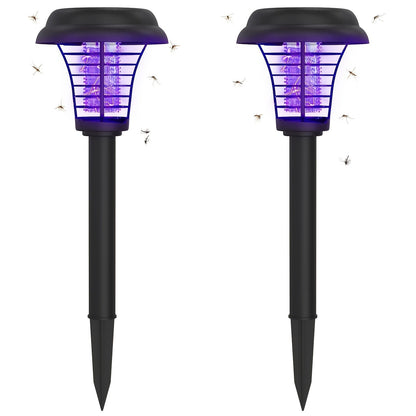 Solar Powered Electric Mosquito Killer Lamp LED Trap Lamp Fly Bug Insect Zapper