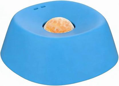Dog Lick Bowl,Slow Feeder Dog Bowls,Dog Liquid Lick Bowl, Slow Feeder Lick Treater for Dogs, Anti-Slip Entertained Ball-In Bone Broth Dog Licking Bowls, Anxiety-Relief Feeding Solution(Blue)