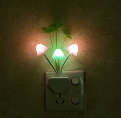 Color LED Mushroom Light, 3 Colors, with Sensor, Novelty, 220V