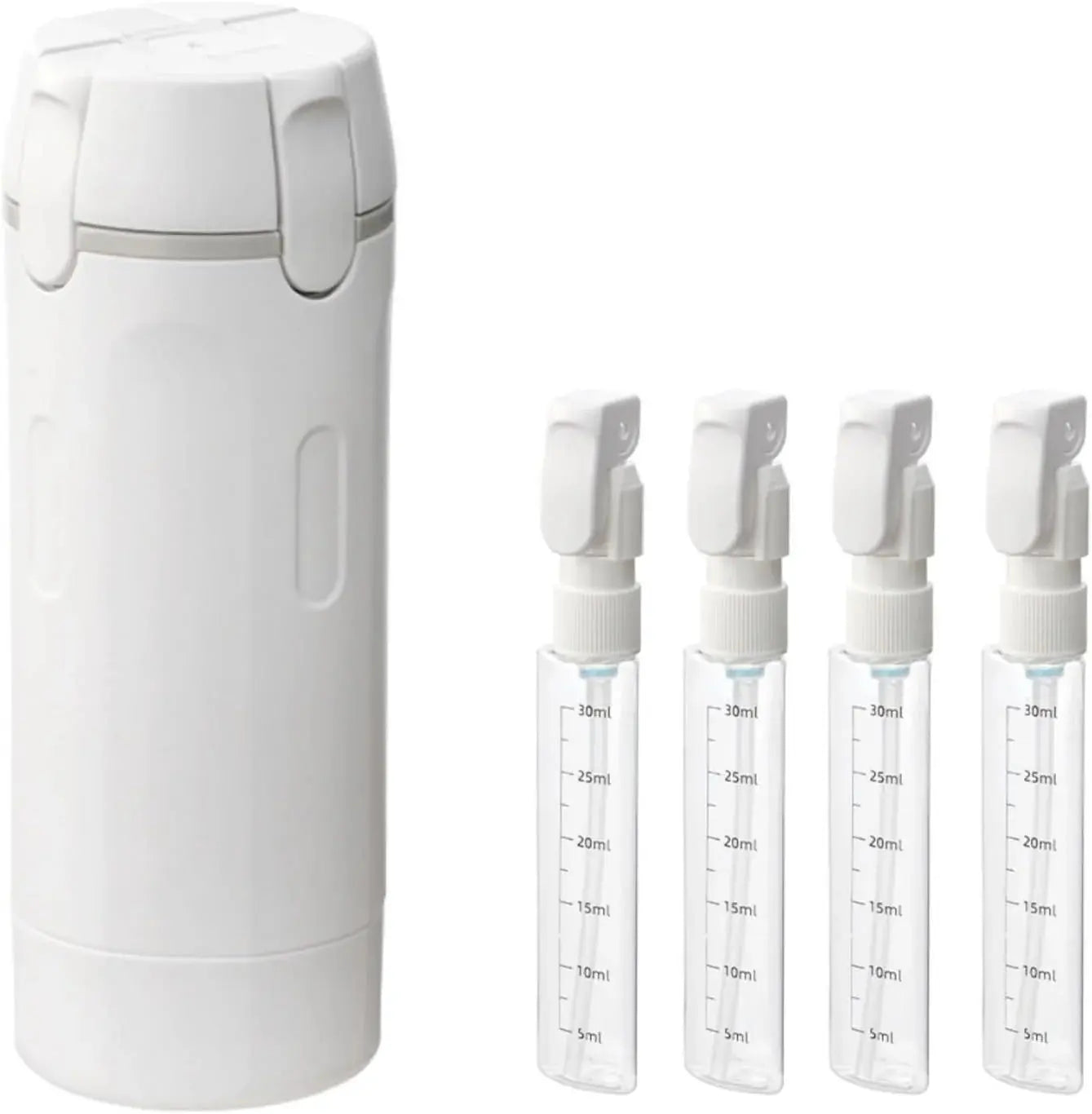 4 In1 Refillable Travel Dispenser Bottles,4 Empty Sub-Bottle Press Container Bottles,Travel Shampoo Shower Gel Soap Split Bottle